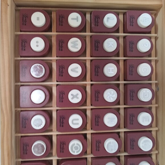 Family Treasures Alphabet & Numbers 40 Paper Punch Set With Wooden Case - Picture 4 of 14
